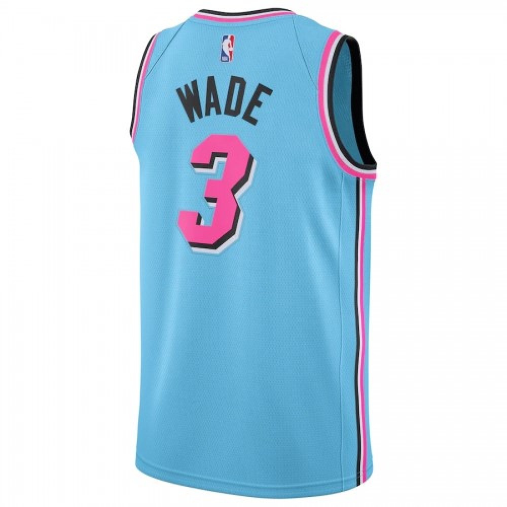 Men's Miami Heat Dwyane Wade #3 Blue 2019/20 Finished Swingman Jersey - City Edition-Pro Kit Vault | Brand New 26/27 Sports Jerseys